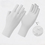 2 Pairs of women's UV, protective gloves, women's fingerless summer gloves, driving gloves with sunscreen, touchscreen mittens, White In Australia - Darrahopens