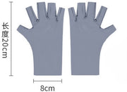 2 Pairs of women's UV, protective gloves, women's fingerless summer gloves, driving gloves with sunscreen, touchscreen mittens, White