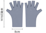 2 Pairs of women's UV, protective gloves, women's fingerless summer gloves, driving gloves with sunscreen, touchscreen mittens, White