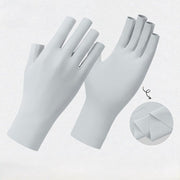 2 Pairs of women's UV, protective gloves, women's fingerless summer gloves, driving gloves with sun protection, touchscreen mittens, Light Grey In Australia - Darrahopens