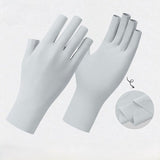 2 Pairs of women's UV, protective gloves, women's fingerless summer gloves, driving gloves with sun protection, touchscreen mittens, Light Grey In Australia - Darrahopens
