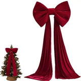 Large Velvet Christmas Tree Bow, Red, 50 x 180 cm, for Tree, Wall, Window and Indoor Holiday Decoration Display In Australia - Darrahopens