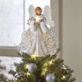 LED Light Up Angel Tree Topper, Lighted Angel Figurine Decoration for Christmas Tree, Mantel, Window and Holiday Display In Australia - Darrahopens