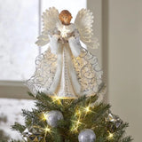 LED Light Up Angel Tree Topper, Lighted Angel Figurine Decoration for Christmas Tree, Mantel, Window and Holiday Display In Australia - Darrahopens