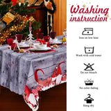 Gray Rectangular Christmas Tablecloth, 180 x 150 cm, Washable Dinner Table Cover for Holiday Meals, Parties and Seasonal Home Decor In Australia - Darrahopens