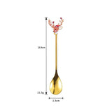 4 Pack Gold Christmas Coffee Spoons, 304 Stainless Steel Dessert and Tea Spoon Set for Holiday Table Settings