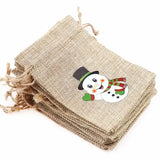 12 Pack Jute Drawstring Gift Bags, Small Burlap Candy and Treat Sacks for Christmas Gifts, Cookies, Party Favors and Holiday Packaging