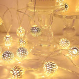 Moroccan Style LED String Lights, 3 m 20 LED Warm White Indoor Decorative Lights for Christmas, Bedroom, Window and Party Decor