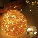 2 Pack, 10 m 200 LED USB-powered String Lights, IP67 Waterproof Indoor Outdoor Lights for Christmas, Wedding, Patio and Lawn
