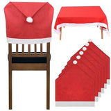 6 Pack Red Santa Claus Christmas Chair Covers, Festive Dining Chair Slipcovers for Kitchen, Party, Home Decor and Holiday Table Setup