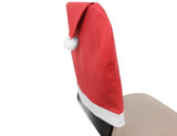 6 Pack Red Santa Claus Christmas Chair Covers, Festive Dining Chair Slipcovers for Kitchen, Party, Home Decor and Holiday Table Setup