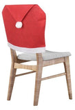 6 Pack Red Santa Claus Christmas Chair Covers, Festive Dining Chair Slipcovers for Kitchen, Party, Home Decor and Holiday Table Setup