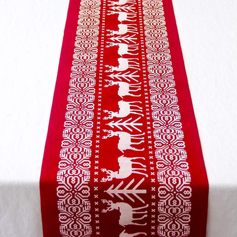 Christmas Cotton Linen Table Runner, 28 x 270 cm, Washable Holiday Table Decoration for Dining Room, Party and Seasonal Home Decor In Australia - Darrahopens