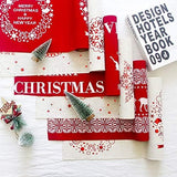 Christmas Cotton Linen Table Runner, 28 x 270 cm, Washable Holiday Table Decoration for Dining Room, Party and Seasonal Home Decor