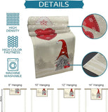 Christmas Snowflake Gnome Linen Table Runner, 180 x 33 cm, 70 x 13 in, Decorative Dresser Scarf for Dining Table and Holiday Decor In Australia - Darrahopens