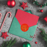 500 Pack Merry Christmas Stickers, Removable Gold Foil Round Labels for Envelopes, Gift Seals, Cards and Holiday Decorations In Australia - Darrahopens