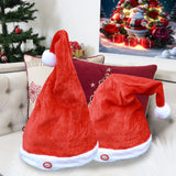 Battery Operated Singing and Dancing Santa Hat, Animated Plush Christmas Hat with Music and Movement for Party and Holiday Decor In Australia - Darrahopens
