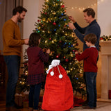 2 Pack Santa Toy Storage Drawstring Bags, Red 70 x 50 cm Gift Sacks for Christmas Snacks, Parties, Family Gatherings and Storage In Australia - Darrahopens