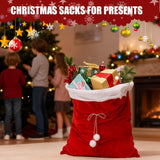 2 Pack Santa Toy Storage Drawstring Bags, Red 70 x 50 cm Gift Sacks for Christmas Snacks, Parties, Family Gatherings and Storage In Australia - Darrahopens