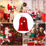 2 Pack Santa Toy Storage Drawstring Bags, Red 70 x 50 cm Gift Sacks for Christmas Snacks, Parties, Family Gatherings and Storage In Australia - Darrahopens