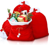 2 Pack Santa Toy Storage Drawstring Bags, Red 70 x 50 cm Gift Sacks for Christmas Snacks, Parties, Family Gatherings and Storage