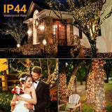 10 m 100 LED Christmas String Lights, 8 Modes, IP44 Waterproof Indoor Outdoor Lights for Tree, Garden, Party and Wedding Decor
