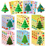 18 Piece Christmas Craft Sticker Set, DIY Holiday Decoration Stickers for Party Favors, Classroom Activities, Cards and Gift Crafts
