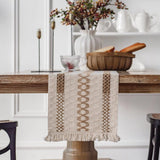 Jute Table Runner with Tassels, White and Brown 30 x 180 cm Hemp Rope Table Scarf for Garden Party, Boho and Christmas Decor In Australia - Darrahopens