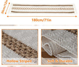 Jute Table Runner with Tassels, White and Brown 30 x 180 cm Hemp Rope Table Scarf for Garden Party, Boho and Christmas Decor In Australia - Darrahopens