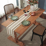 Jute Table Runner with Tassels, White and Brown 30 x 180 cm Hemp Rope Table Scarf for Garden Party, Boho and Christmas Decor In Australia - Darrahopens