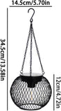 2 Pack Outdoor Solar Lights, Waterproof LED Hanging Lanterns with Warm White Light for Garden, Patio, Halloween and Christmas Decor In Australia - Darrahopens