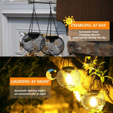 2 Pack Outdoor Solar Lights, Waterproof LED Hanging Lanterns with Warm White Light for Garden, Patio, Halloween and Christmas Decor In Australia - Darrahopens