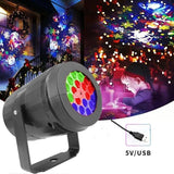 White Rotating Snowflake Blizzard Projection Light, LED Christmas Projector for Home, Holiday Displays, Weddings and Parties