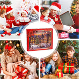 1008 Pieces Advent Calendar Jigsaw Puzzle with 24 Numbered Boxes, Christmas Village Design for Adults and Children, Red, 52 x 75 cm In Australia - Darrahopens