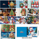 12 Pieces Diamond Painting Christmas Cards, including envelopes, Round stones, for Festive Home Decor and Holiday Gifting In Australia - Darrahopens