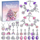 Luxury Jewelry Advent Calendar 2026, 24 Compartments with 2 Bracelets and 22 Charms, DIY Charm Bracelet, Christmas Decoration, 24 Days Countdown In Australia - Darrahopens