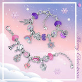 Luxury Jewelry Advent Calendar 2026, 24 Compartments with 2 Bracelets and 22 Charms, DIY Charm Bracelet, Christmas Decoration, 24 Days Countdown