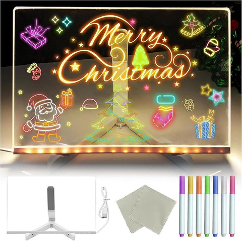 Drawing projector, Drawing machine for children, LED illuminated acrylic message board, LED drawing pad for children, Notepad 30x20CM In Australia - Darrahopens