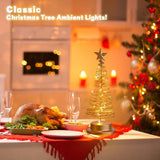 Table lamp in the shape of a Christmas tree, Decorative lighting for the bedroom, Christmas tree with lighting, Battery operated