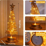 Table lamp in the shape of a Christmas tree, Decorative lighting for the bedroom, Christmas tree with lighting, Battery operated