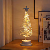 Table lamp in the shape of a Christmas tree, Decorative lighting for the bedroom, Christmas tree with lighting, warm white light In Australia - Darrahopens