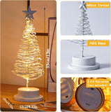 Table lamp in the shape of a Christmas tree, Decorative lighting for the bedroom, Christmas tree with lighting, warm white light In Australia - Darrahopens