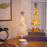Table lamp in the shape of a Christmas tree, Decorative lighting for the bedroom, Christmas tree with lighting, warm white light In Australia - Darrahopens