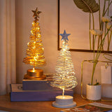 Table lamp in the shape of a Christmas tree, Decorative lighting for the bedroom, Christmas tree with lighting, warm white light In Australia - Darrahopens