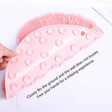 Shower Foot Massager Scrubber, Silicone Bath Massage Cushion Brush Anti-Slip for Lazy Wash Feet, Improves Foot Circulation pink