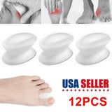 Onemayship Silicone Gel Toe Separator Orthotics Bunion Toes Spacer Pain Reliever 12Pcs