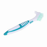 Denture Bath Case Cup Box Holder Storage Container with Denture Cleaner Brush Strainer Basket for Travel Cleaning Green