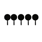 Clearance! PALIFEUR 12 Pcs Wall Hooks for Hanging, Circle Heavy Duty Hook, Self Adhesive Waterproof Transparent Towel Hooks, Adhesive Hooks for Bathroom Kitchen Home Wall Black