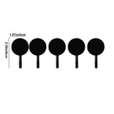 Clearance! PALIFEUR 12 Pcs Wall Hooks for Hanging, Circle Heavy Duty Hook, Self Adhesive Waterproof Transparent Towel Hooks, Adhesive Hooks for Bathroom Kitchen Home Wall Black
