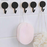Clearance! PALIFEUR 12 Pcs Wall Hooks for Hanging, Circle Heavy Duty Hook, Self Adhesive Waterproof Transparent Towel Hooks, Adhesive Hooks for Bathroom Kitchen Home Wall Black
